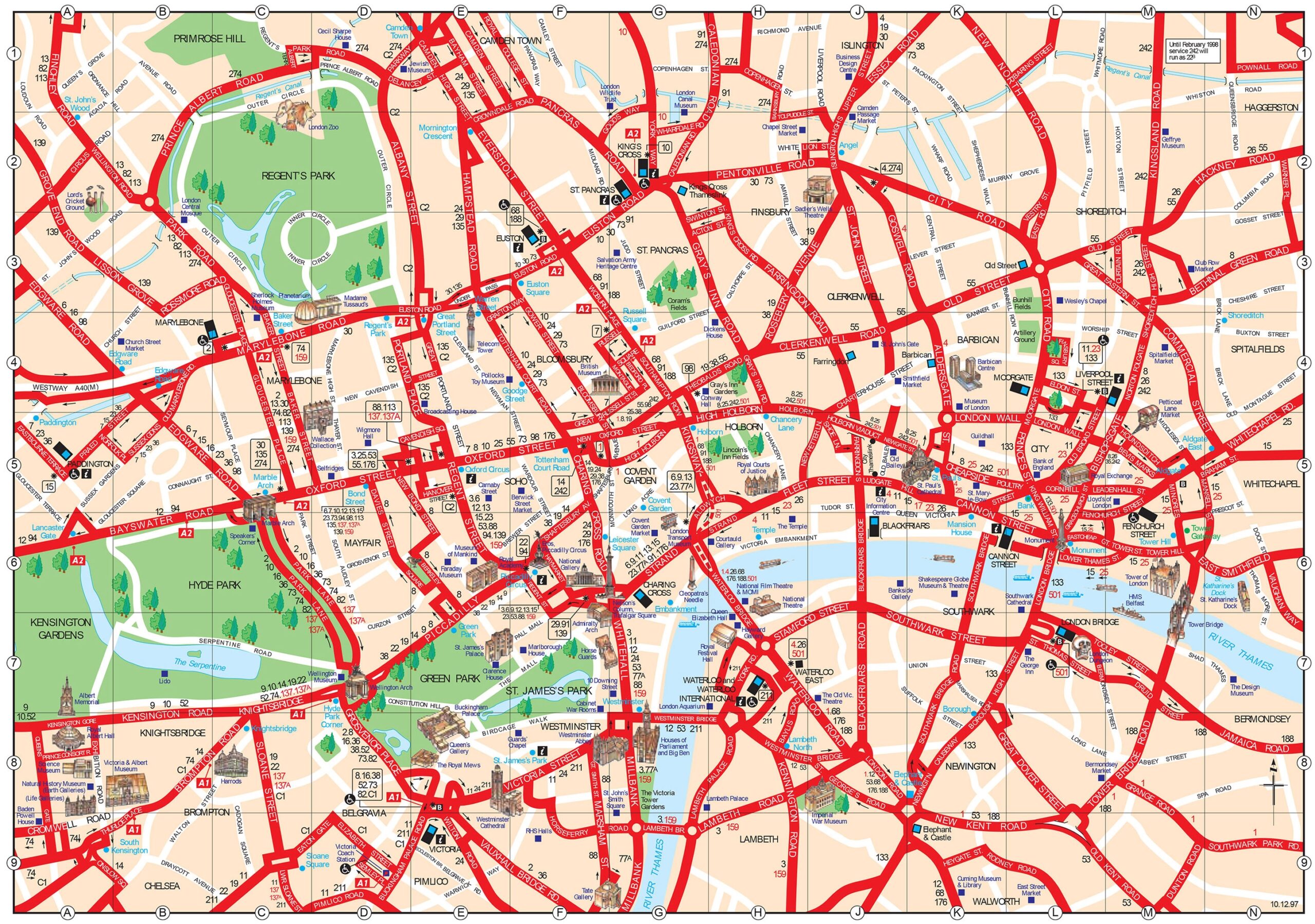 Map Of London Tourist Attractions Sightseeing U0026 Tourist Tour