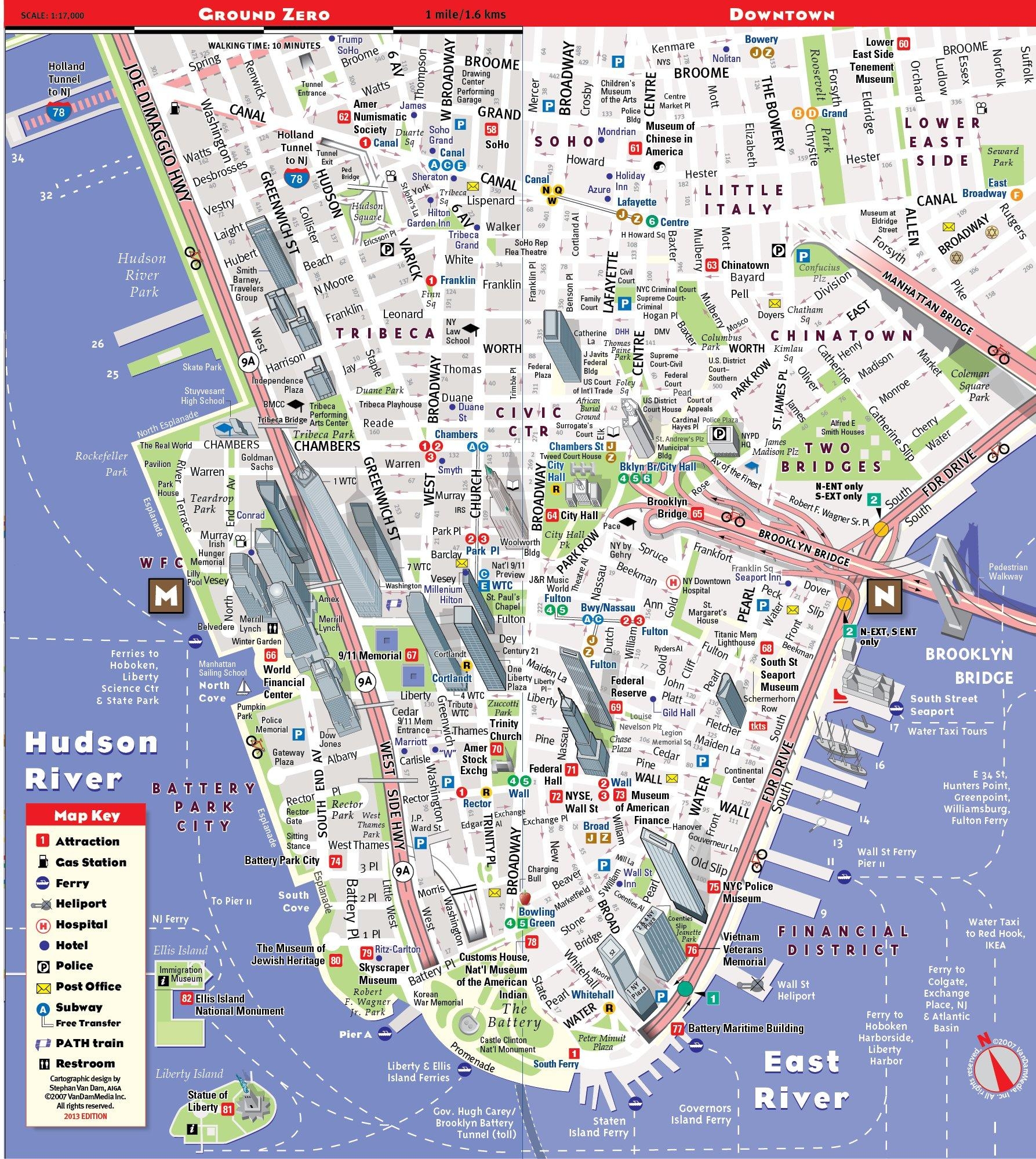 New York City Maps Manhattan Printable