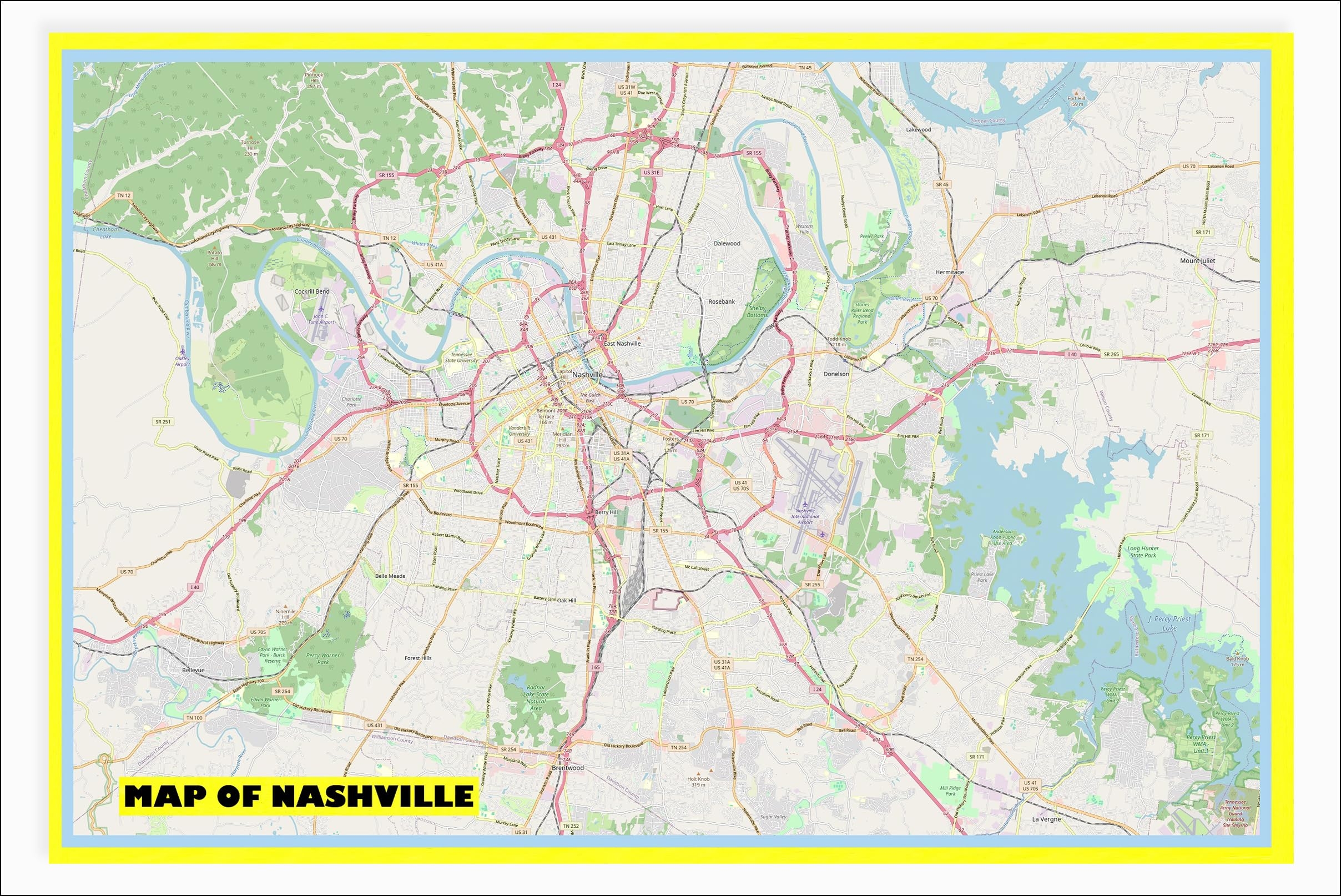Nashville Map Printable
