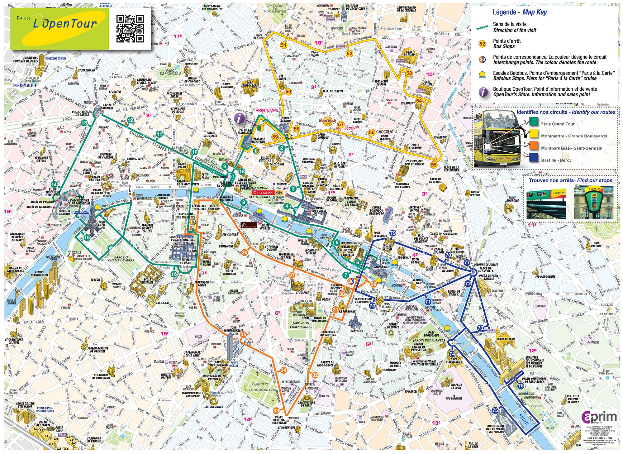 Printable Tourist Map Of Paris