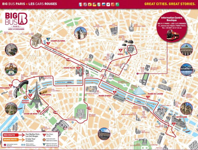 Map Of Paris Tourist Attractions Sightseeing U0026 Tourist Tour