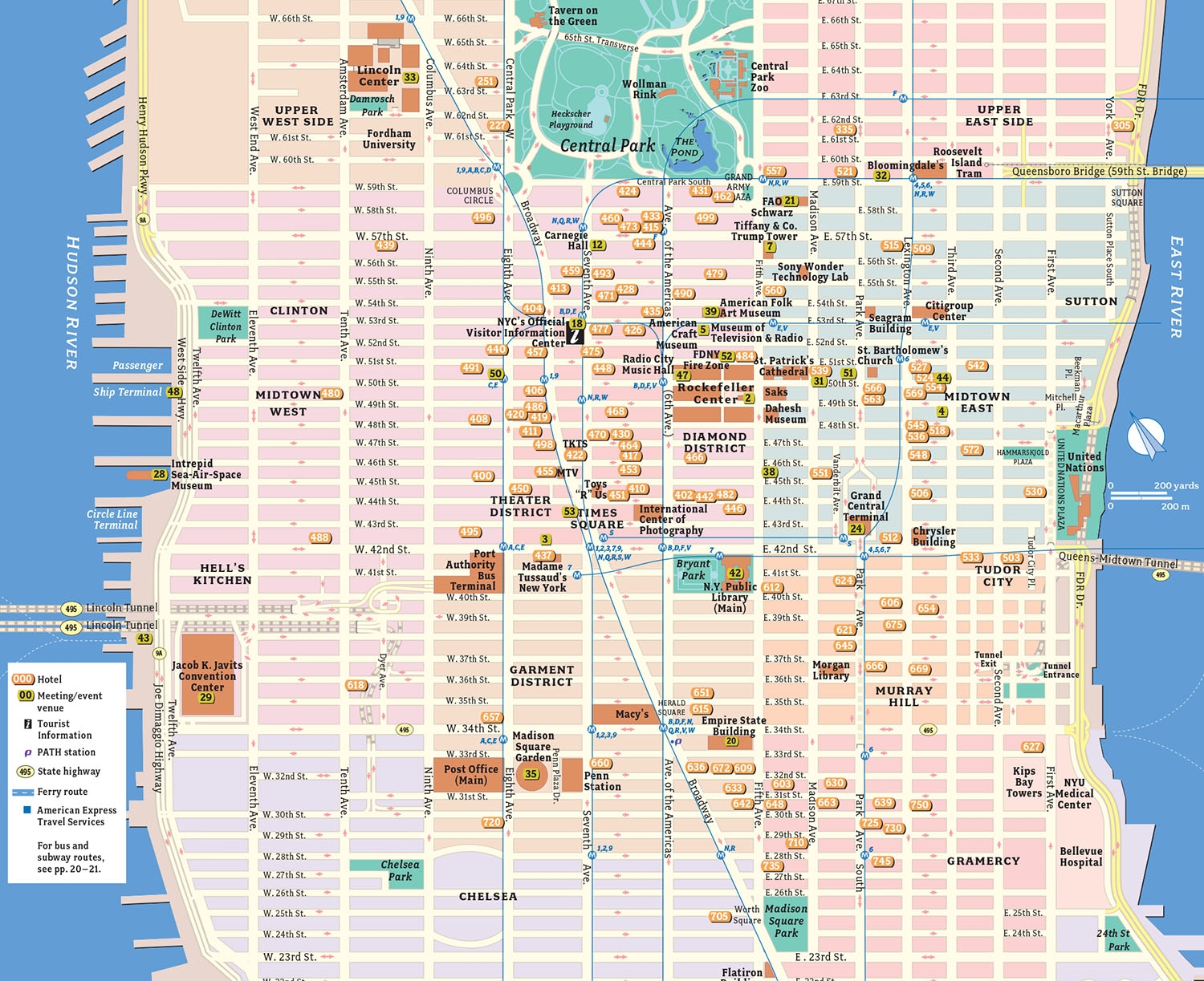 Map Of Midtown Manhattan Printable