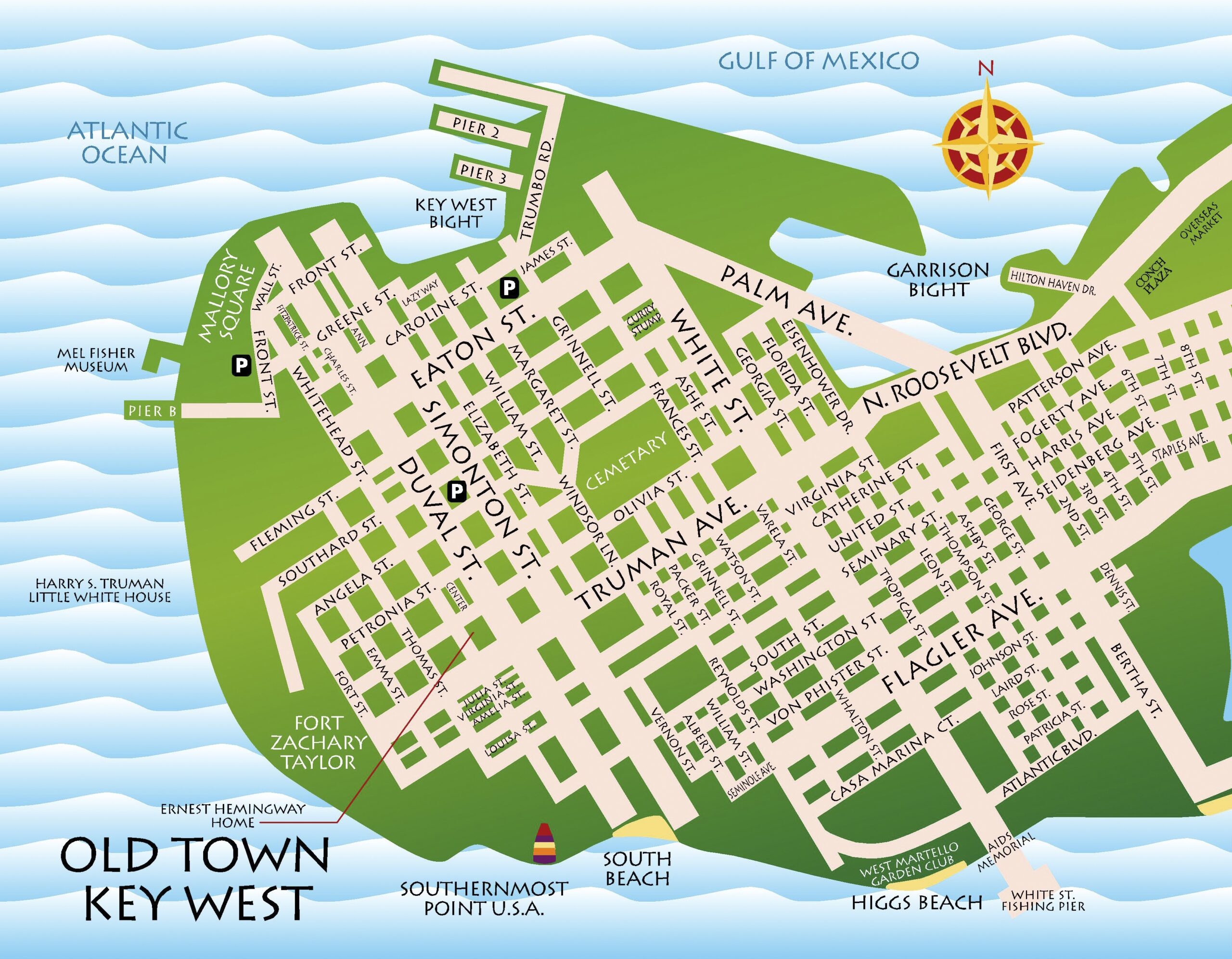 Key West Printable Map