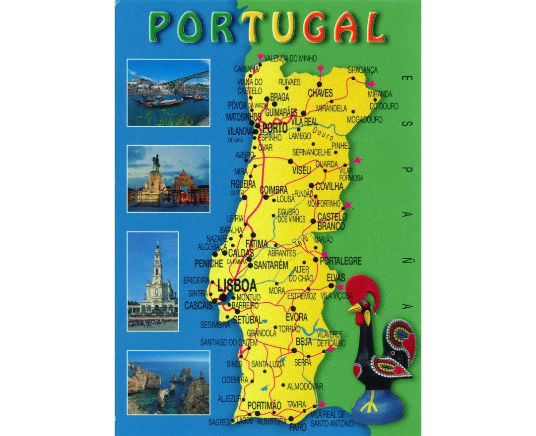 Printable Map Of Portugal