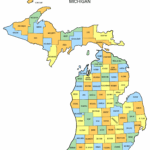 Michigan County Map Printable State Map With County Lines Free 