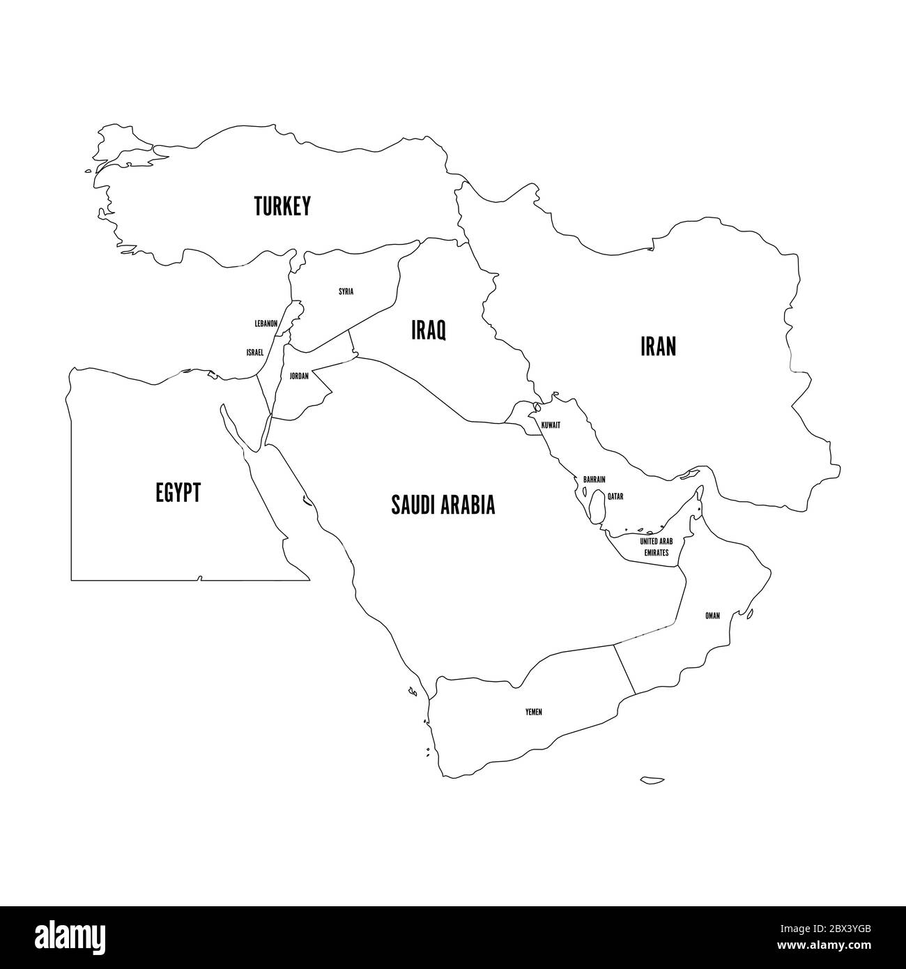 Middle East Map Black And White Stock Photos U0026 Images Alamy