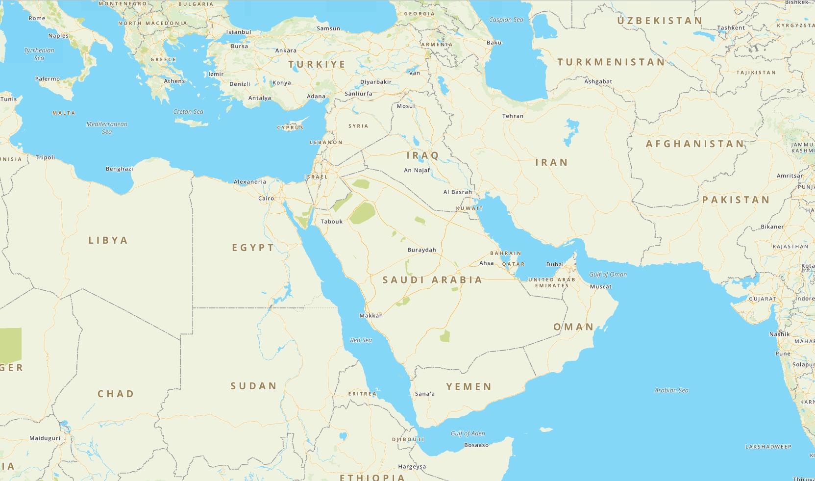 Middle East Map Explore Interactive And Printable Maps U0026 Full Country List MapQuest Travel
