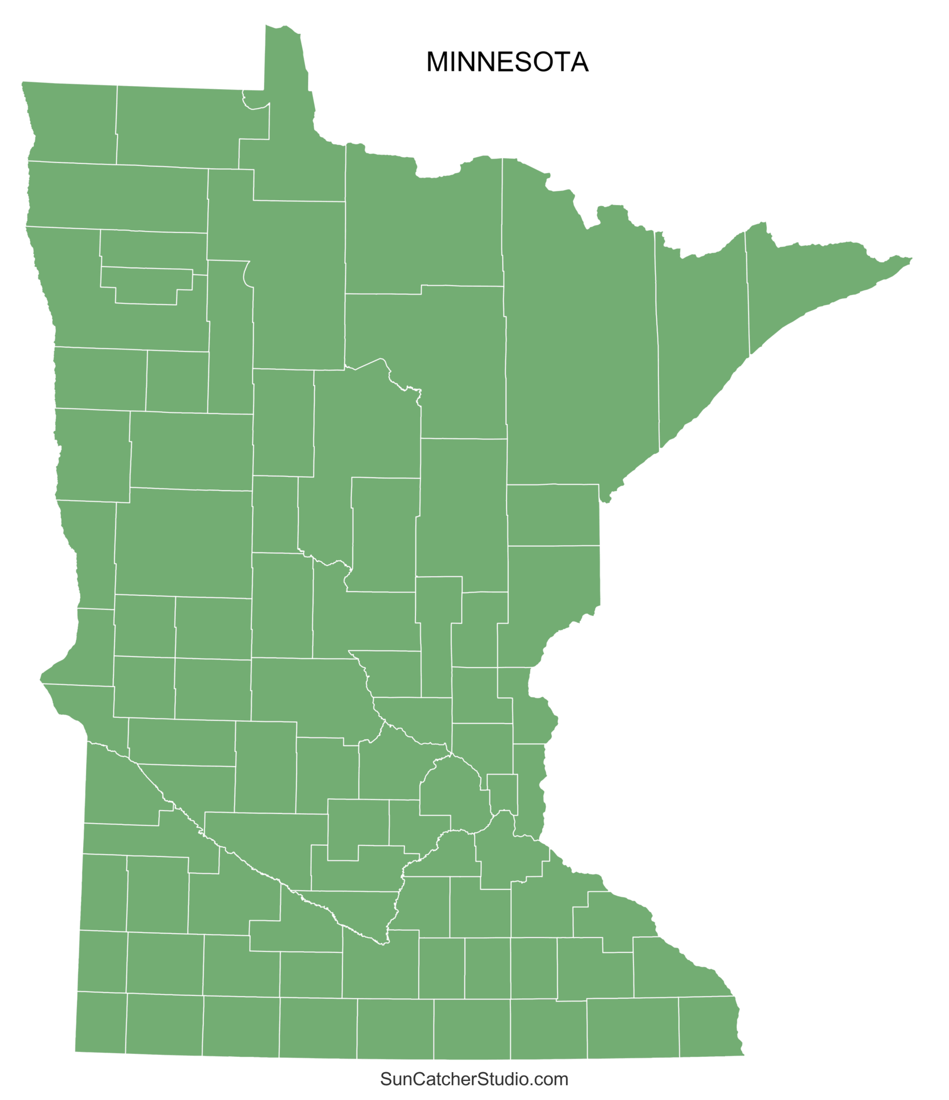 Minnesota County Map Printable