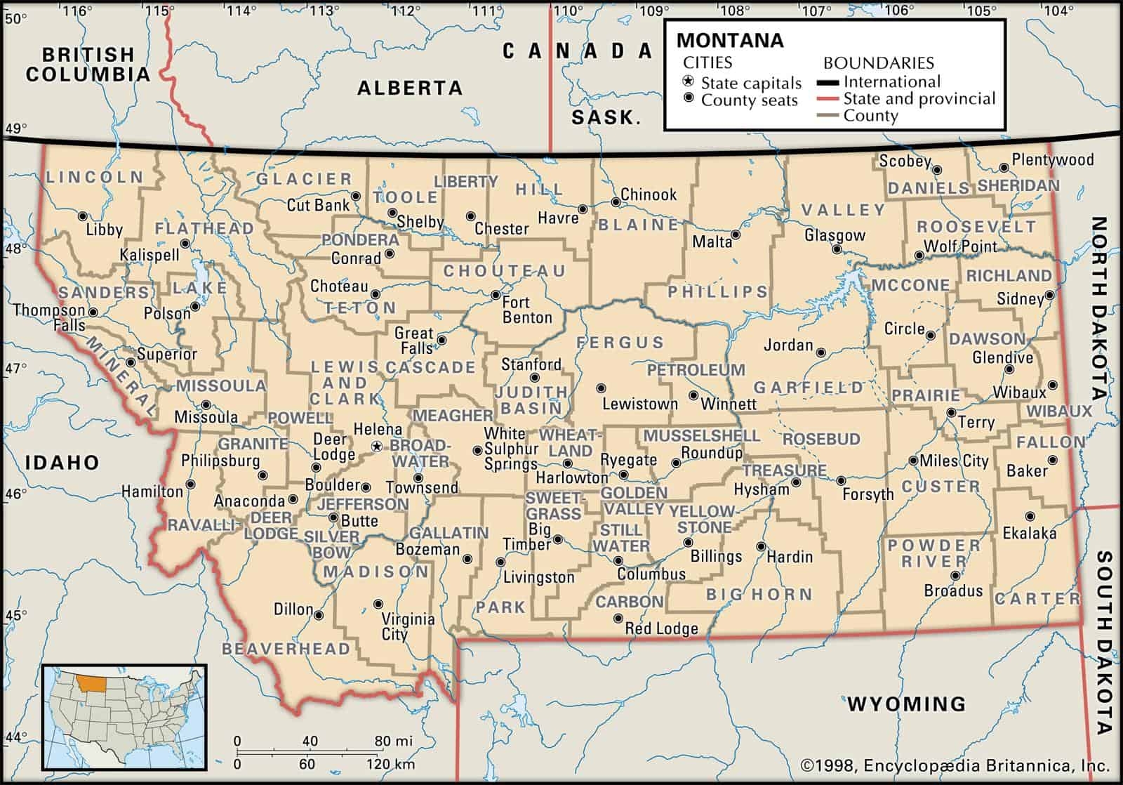 Montana County Maps Interactive History U0026 Complete List