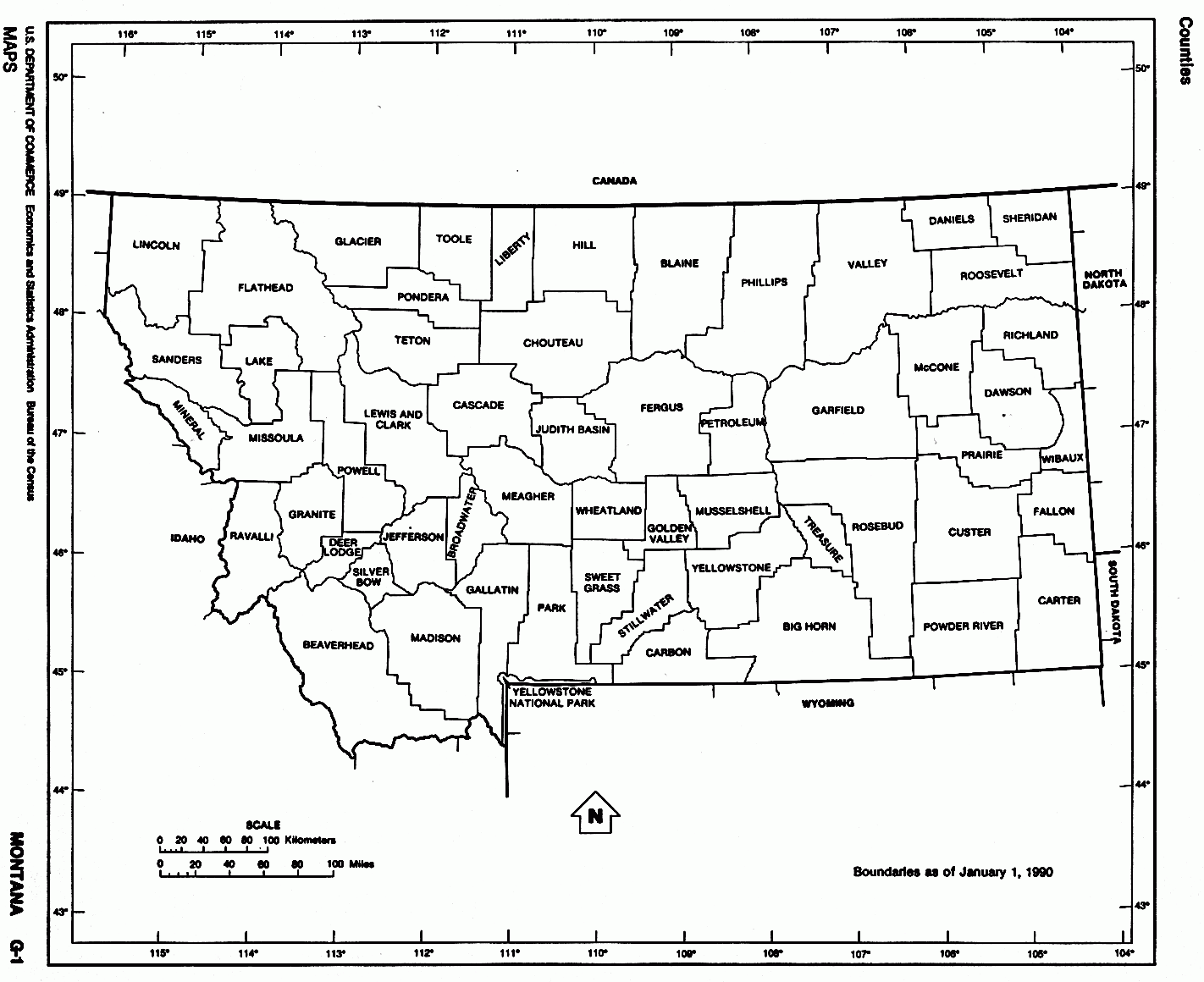 Montana Map Printable