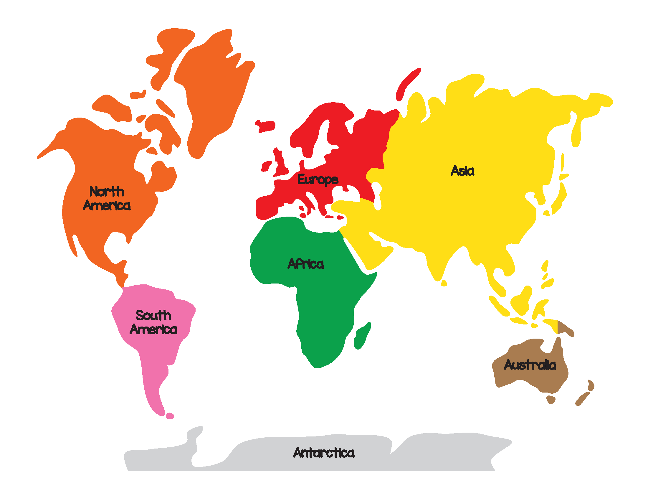 Montessori World Map And Continents Gift Of Curiosity