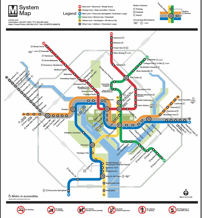 Navigating Washington DC s Metro System Metro Map U0026 More