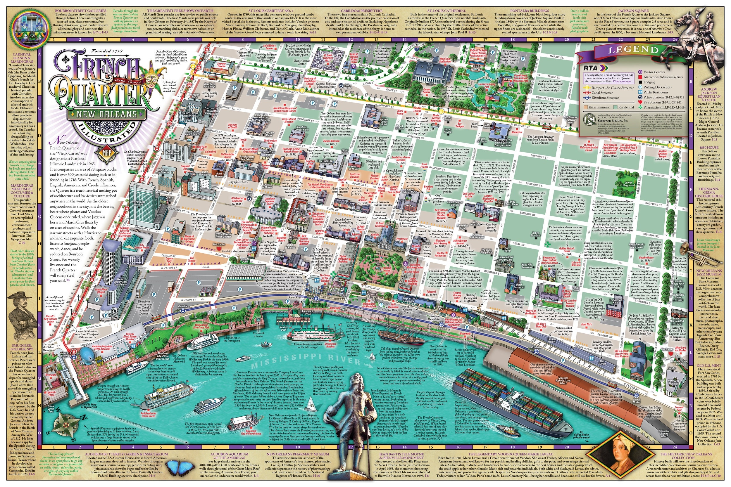 New Orleans French Quarter Map Printable