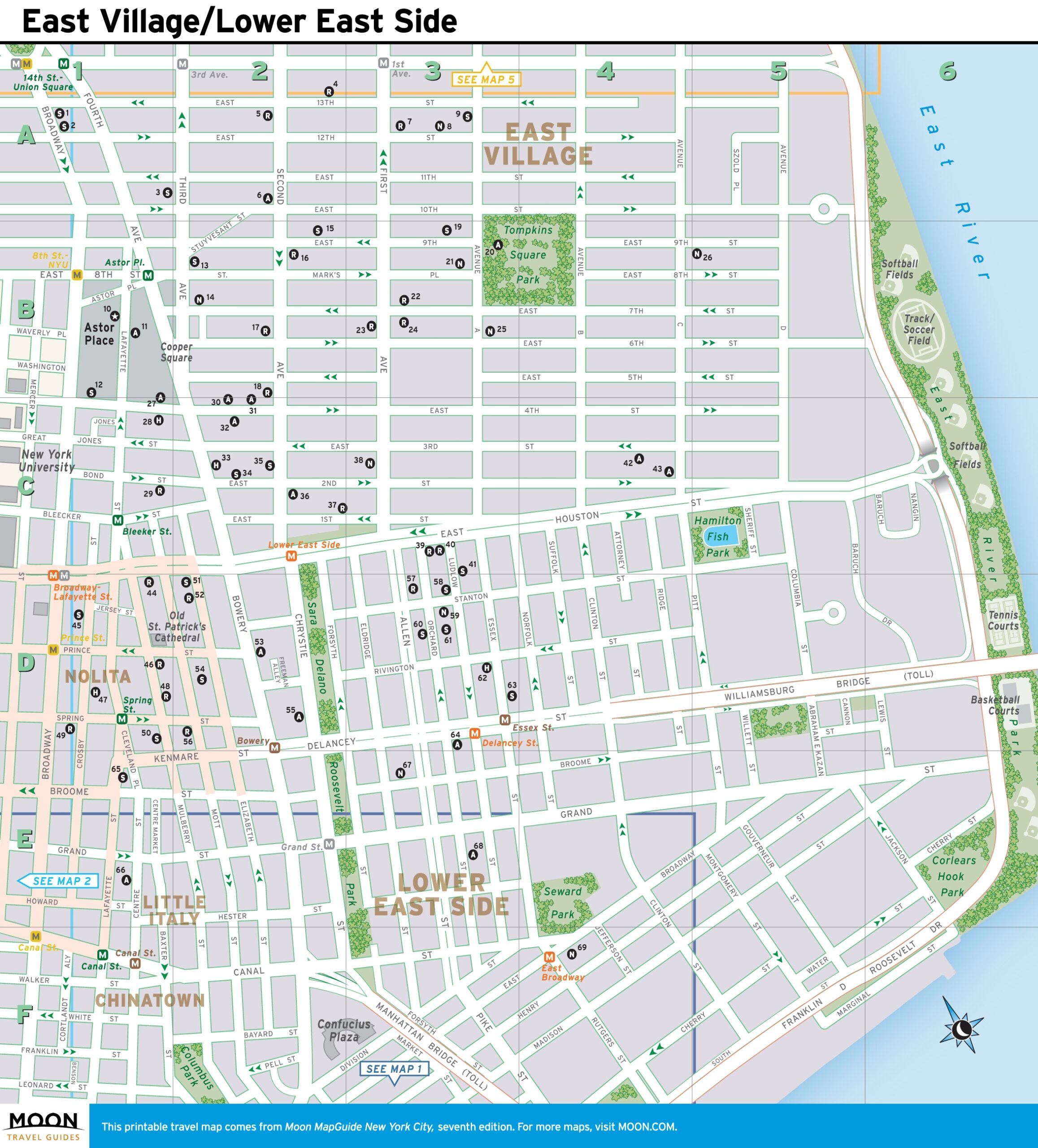Printable Manhattan Street Map