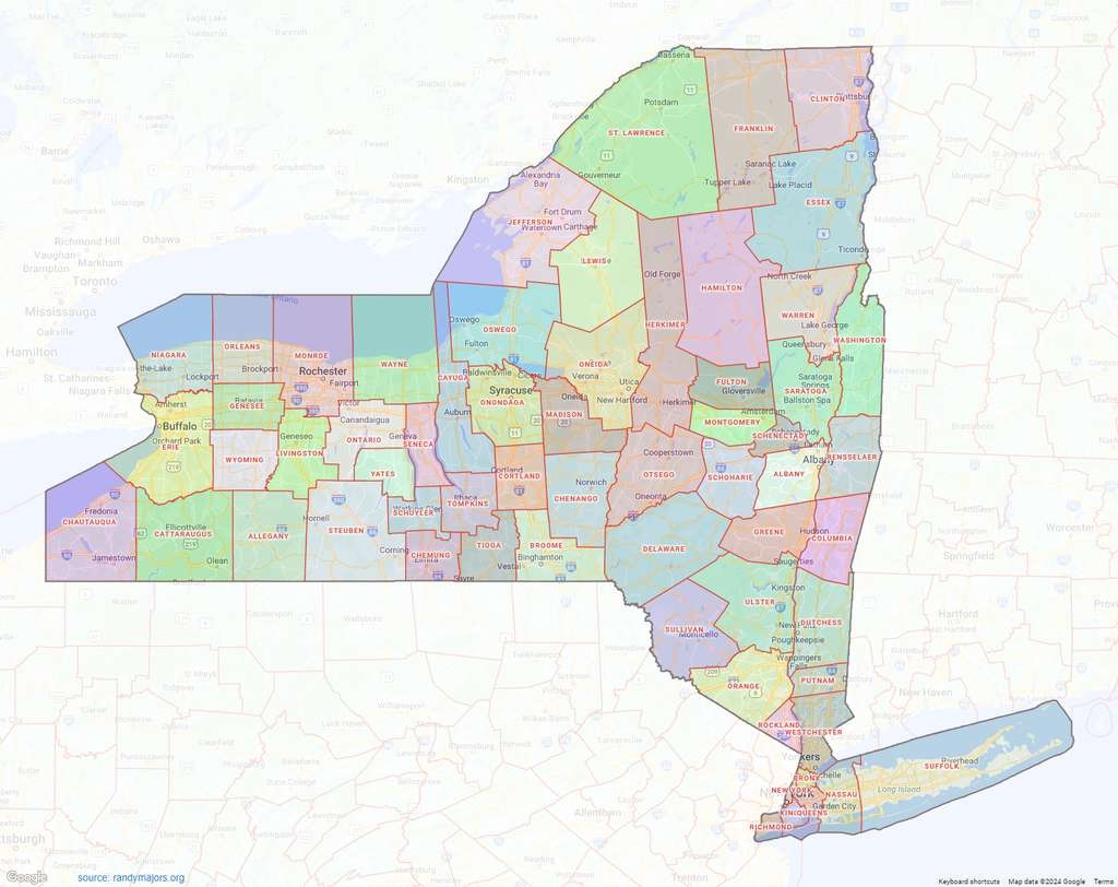 Nys County Map Printable