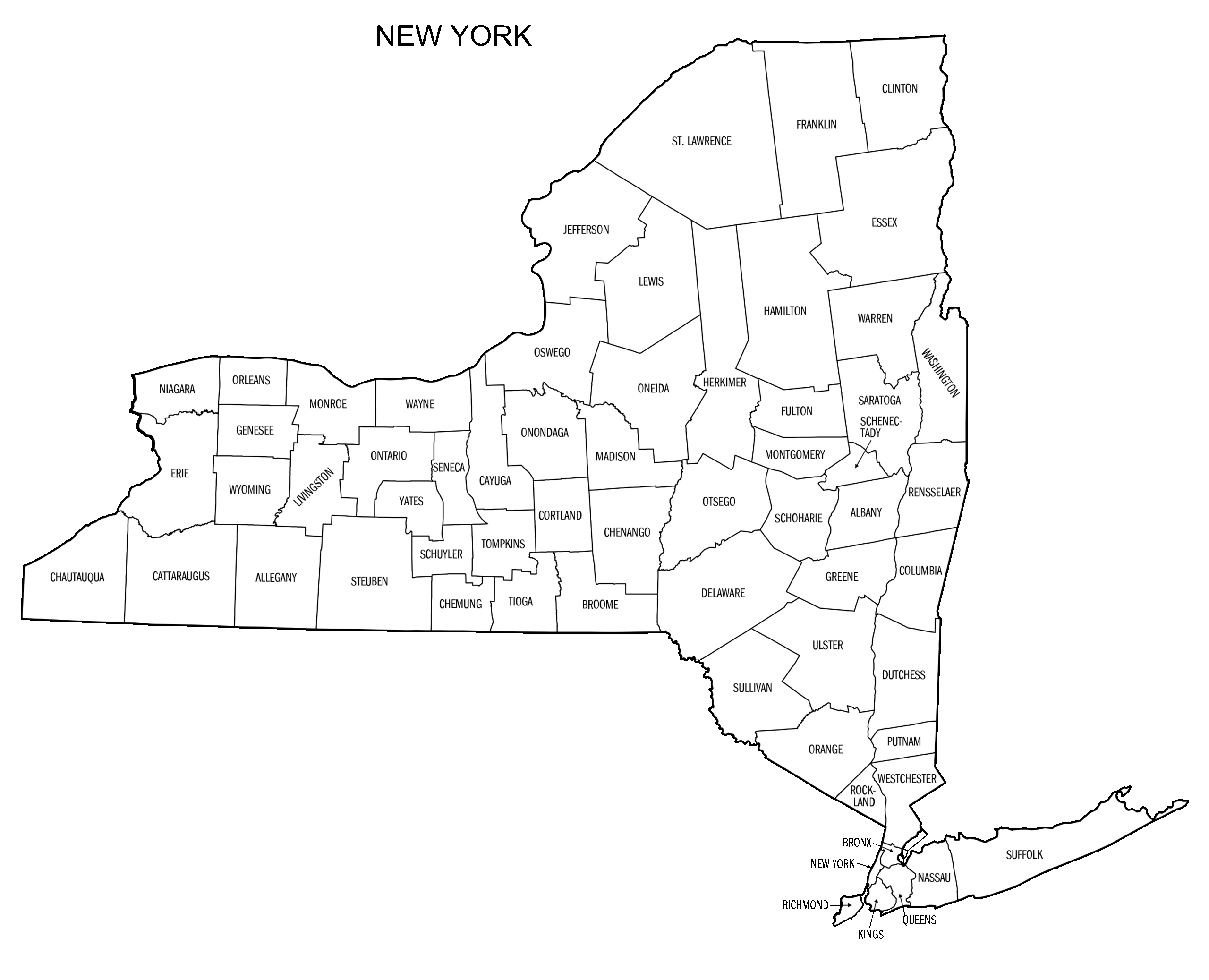 New york county map Via Evaluation
