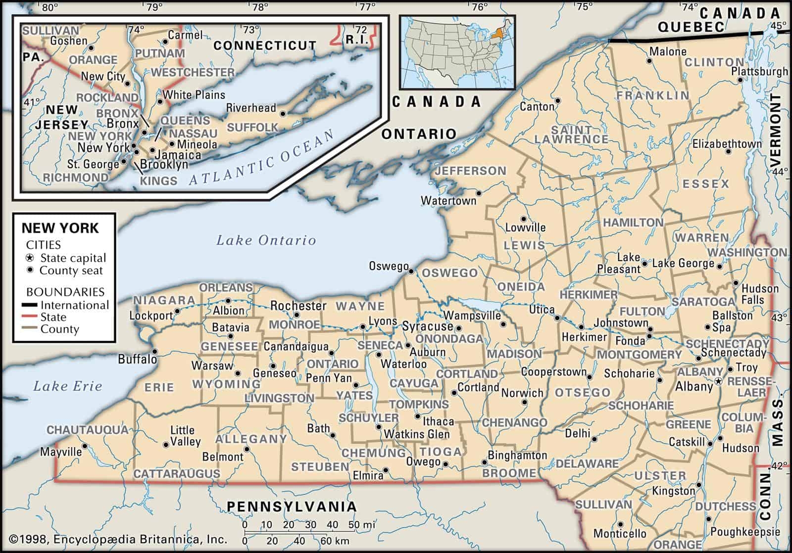 New York County Maps Interactive History U0026 Complete List