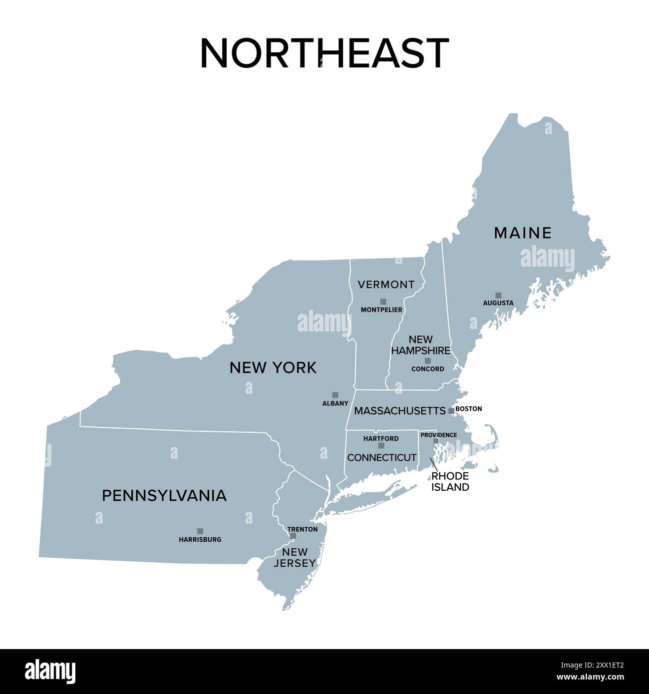 Northeast United States Map Hi res Stock Photography And Images 