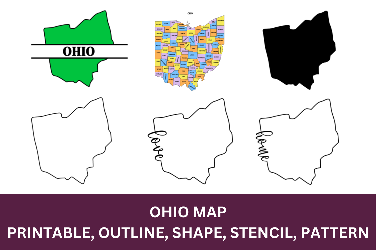 Ohio Printable Map