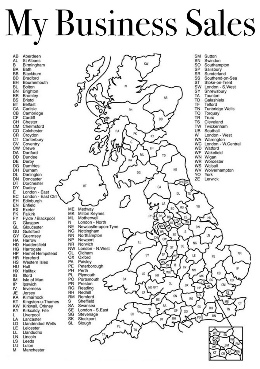 Personalised Sales Map For Your Small Business UK Sales Map Postcode Map