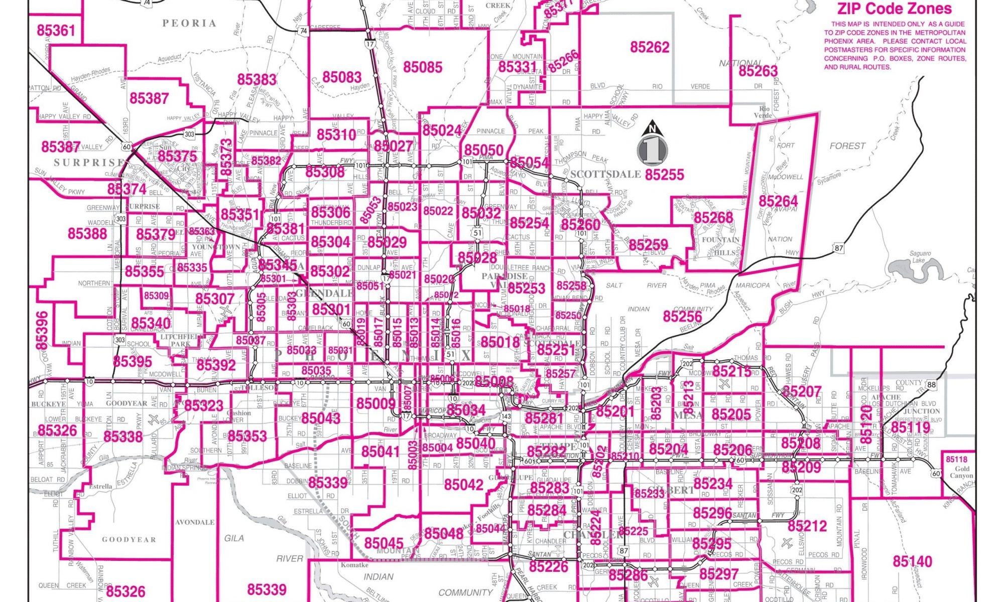 Phoenix Zip Code Map AZ Agenda Phoenix Zip Code Map AZ Agenda