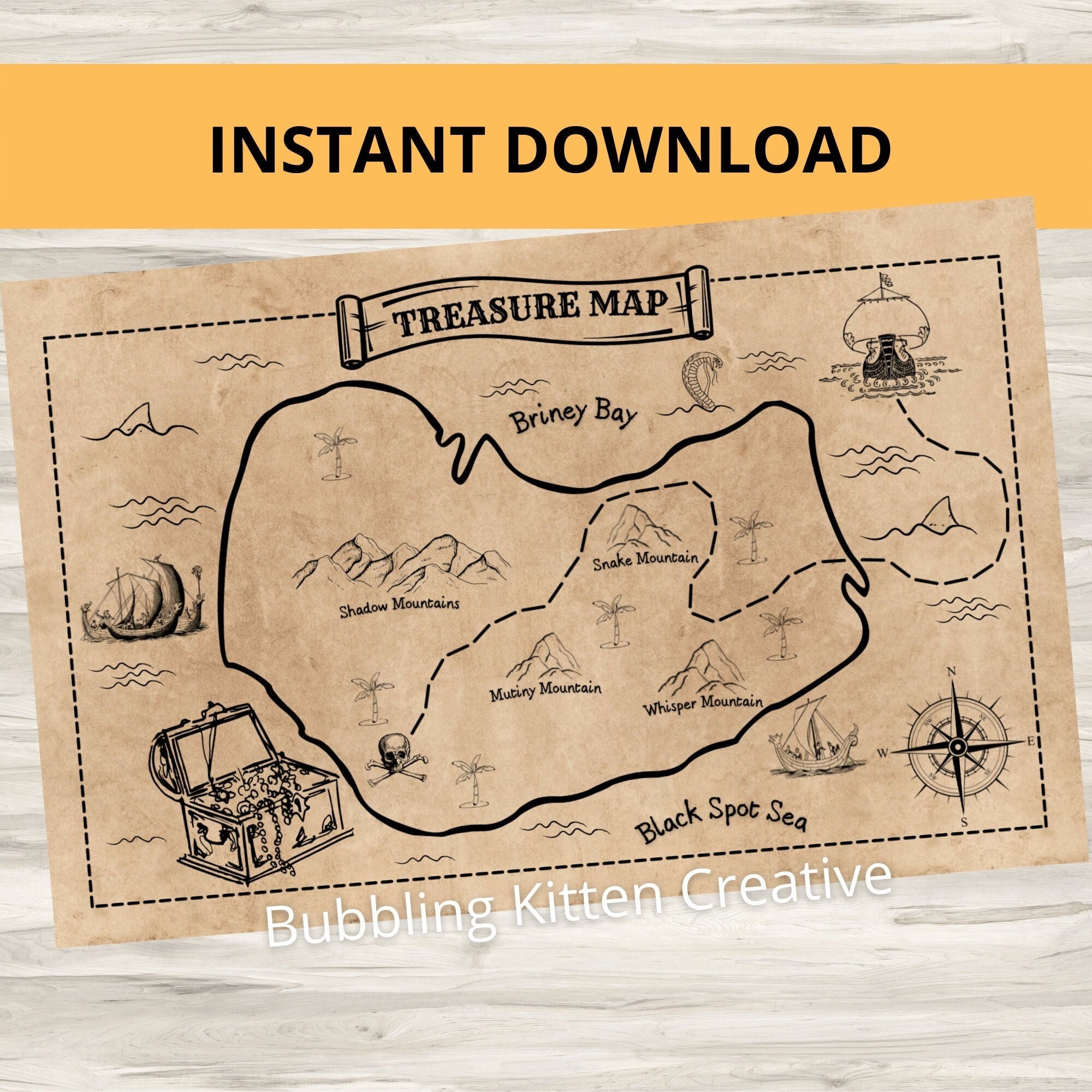 Printable Pirate Map Template