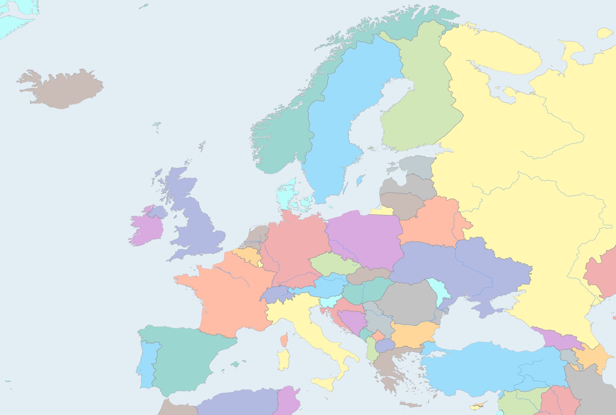 Map Of Europe Printable Blank