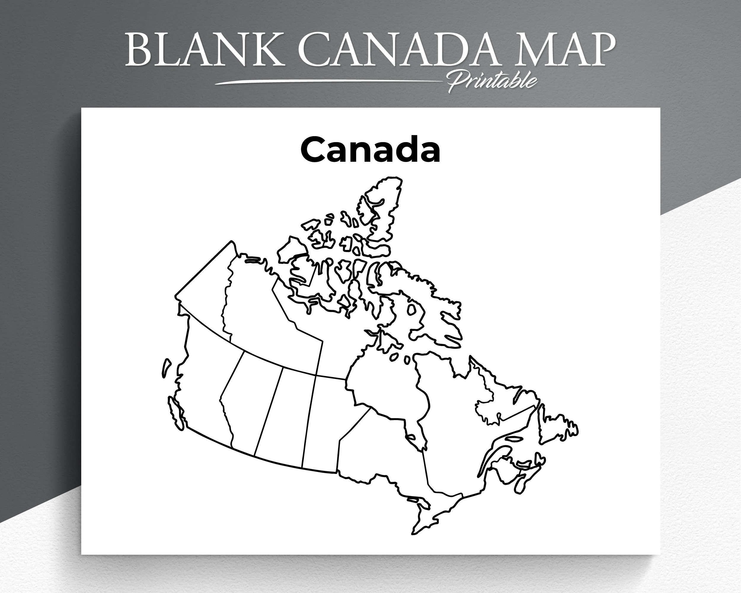 Printable Blank Canada Map Educational Map For Kids Canada Coloring Page Canada Map Coloring Canadian Map Coloring Page Etsy Canada