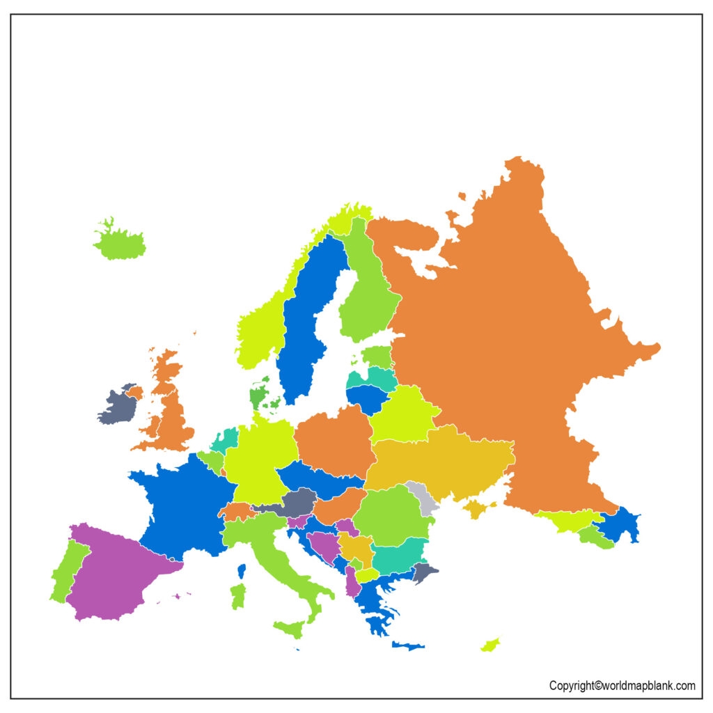 Blank Europe Map Printable