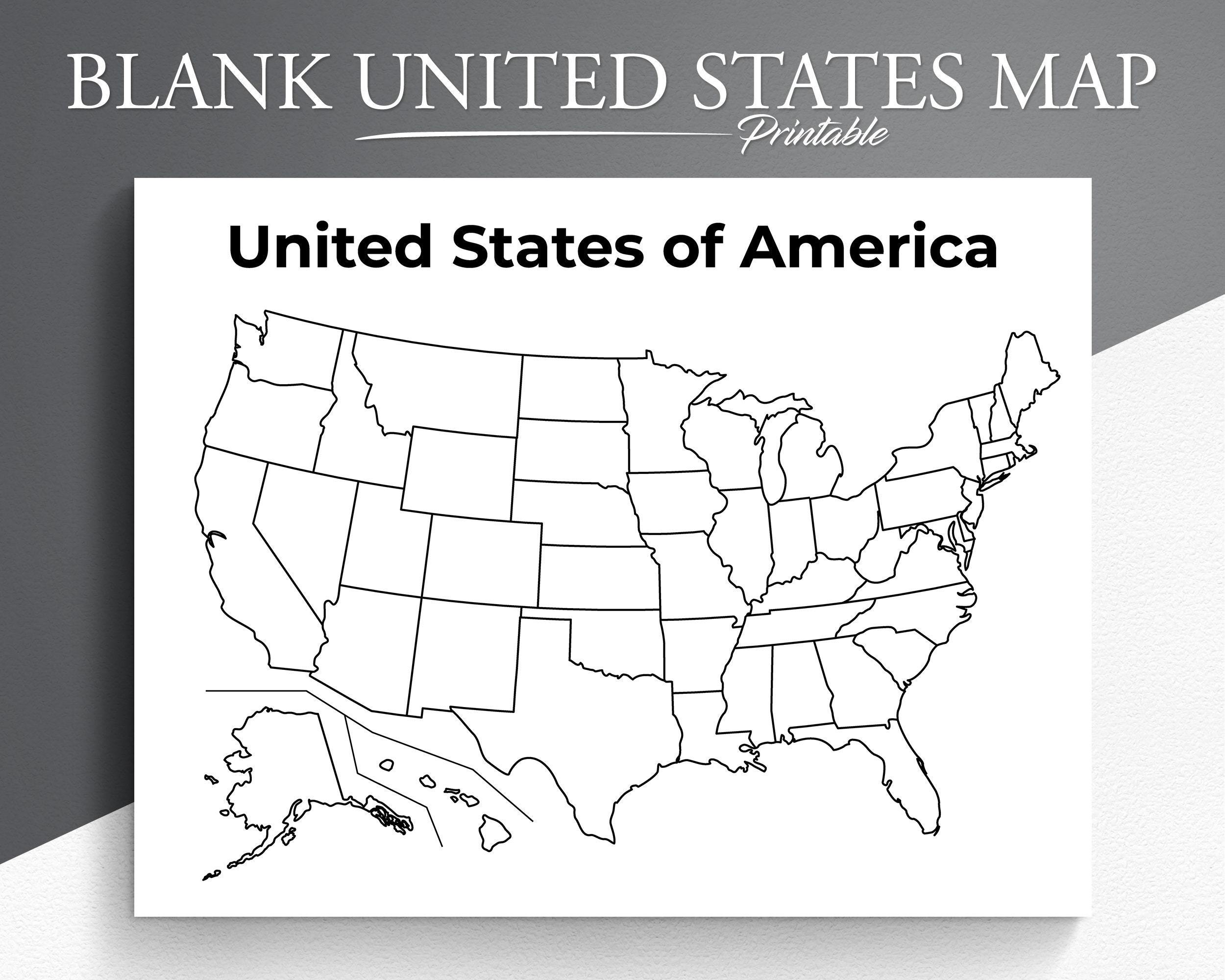 Printable Blank US Map Educational Map For Kids USA Coloring Printable Blank US Map Educational Map For Kids USA Coloring