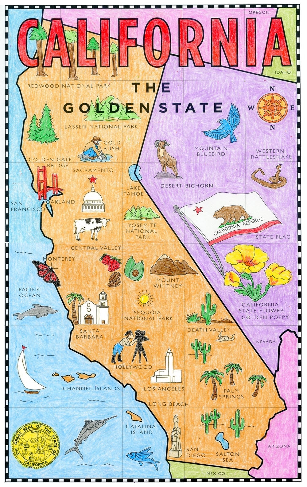 Printable Map Of California