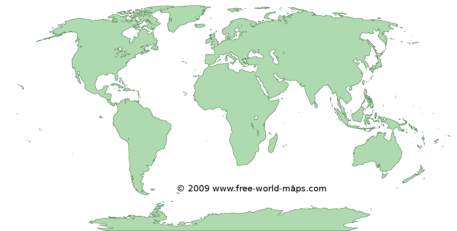 Free Printable Blank World Map Outline