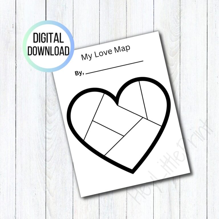 Printable Heart Map My Heart Map School Activity Homeschool Valentines Worksheet Valentines Activity Kids Heart Map Worksheet Etsy