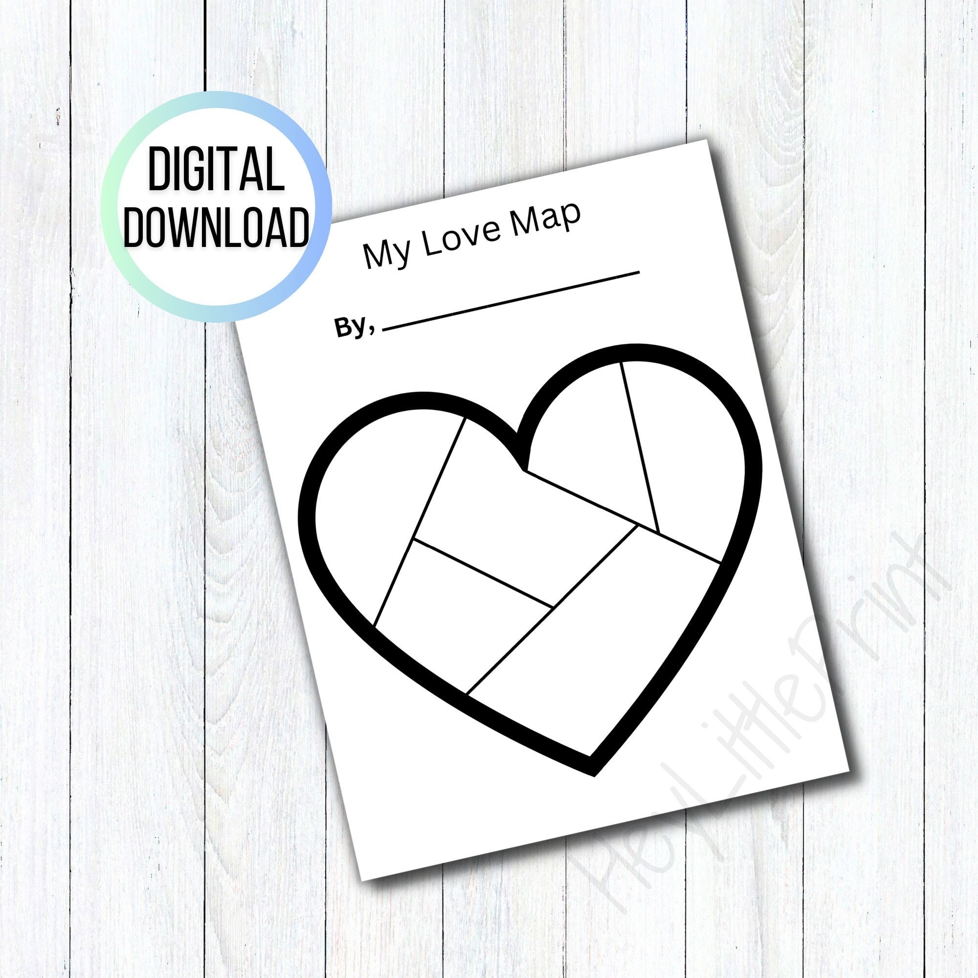 Printable Heart Map My Heart Map School Activity Homeschool 