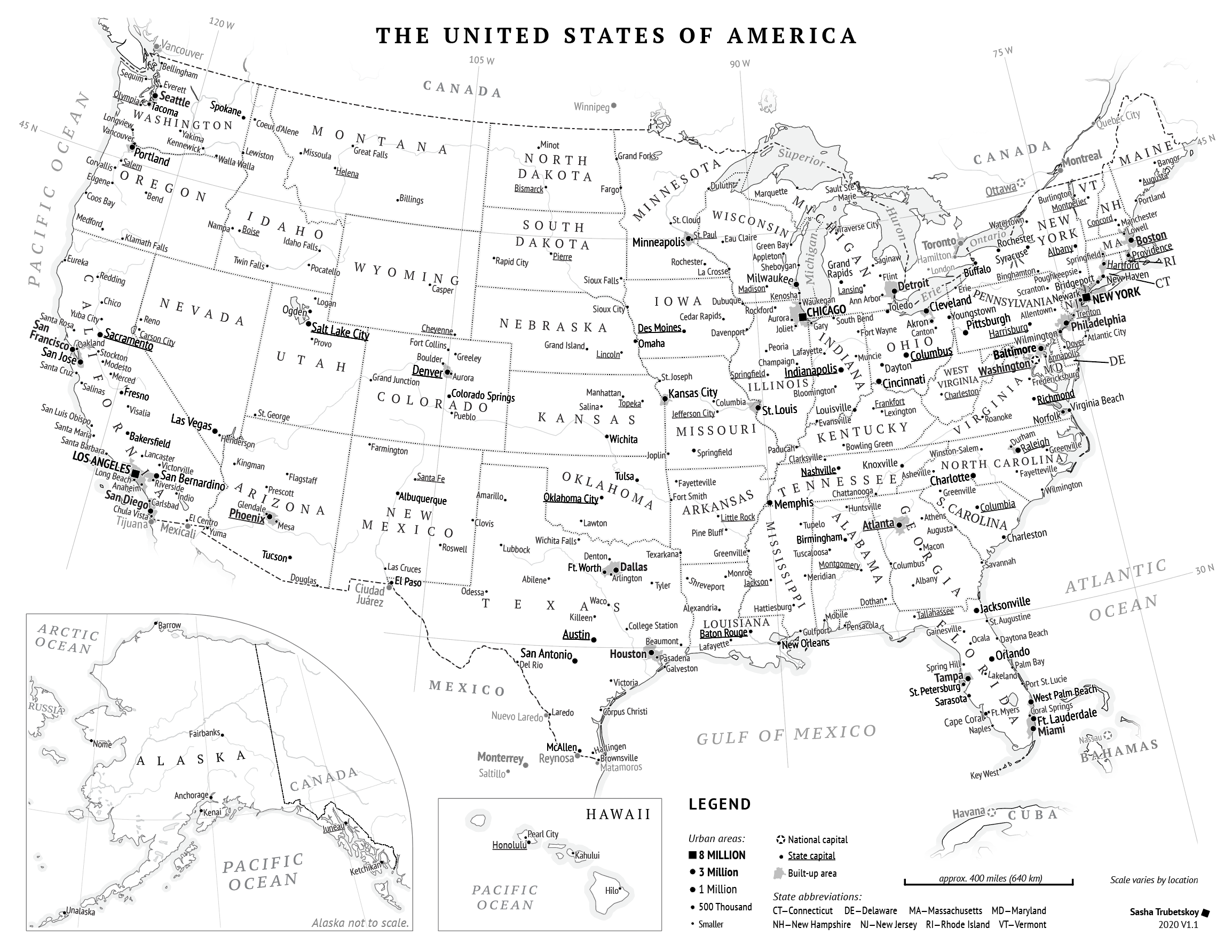 United States Outline Map Printable