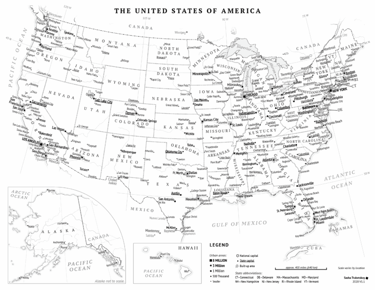 Printable United States Map Sasha Trubetskoy
