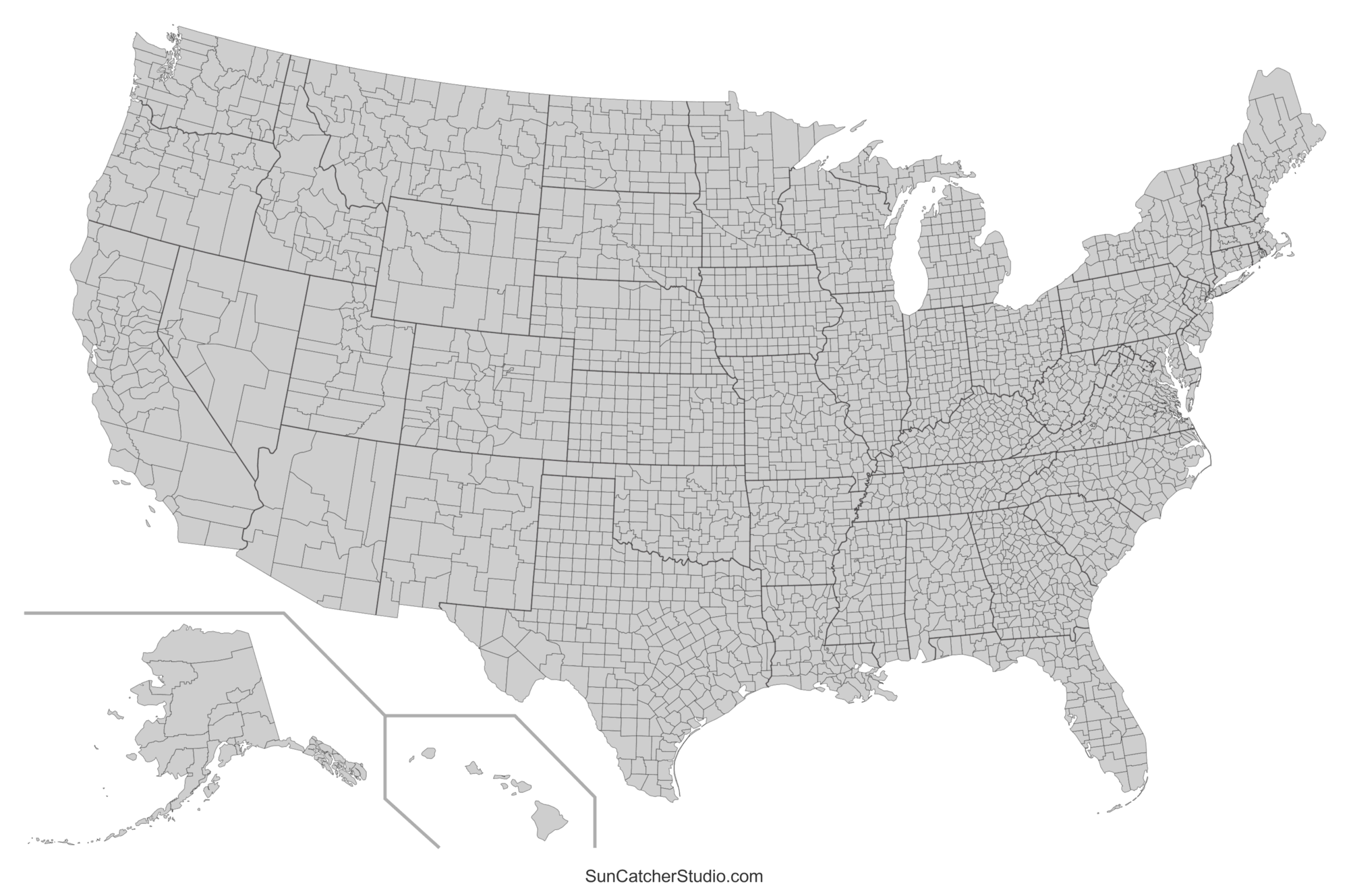 Printable US Maps With States USA United States America Free 