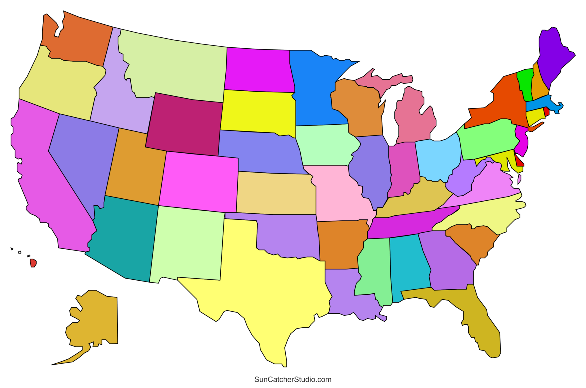 Free Printable Blank State Maps