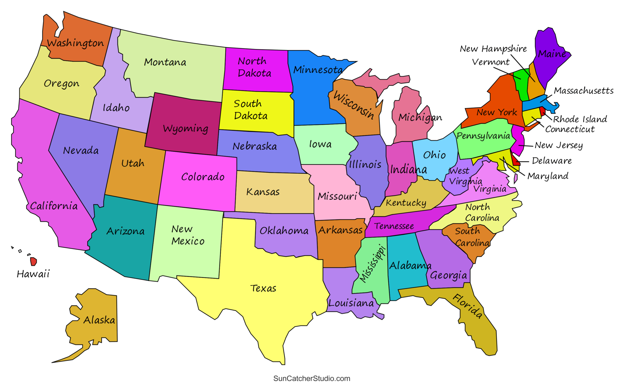 Printable US Maps With States USA United States America Free Printables Monograms Design Tools Patterns U0026 DIY Projects