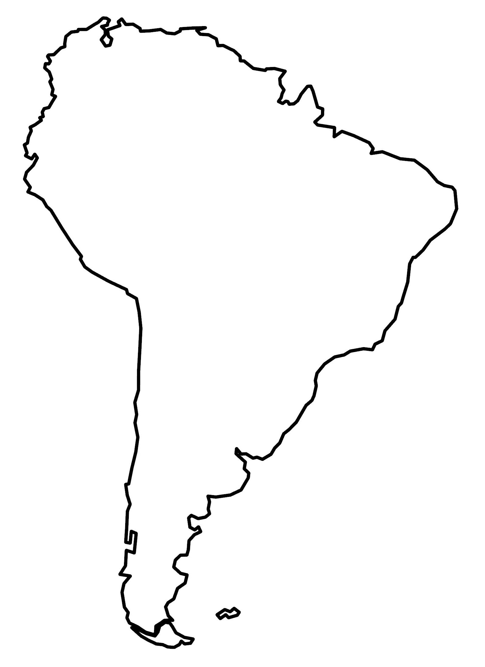 South America Blank Map And Country Outlines GIS Geography