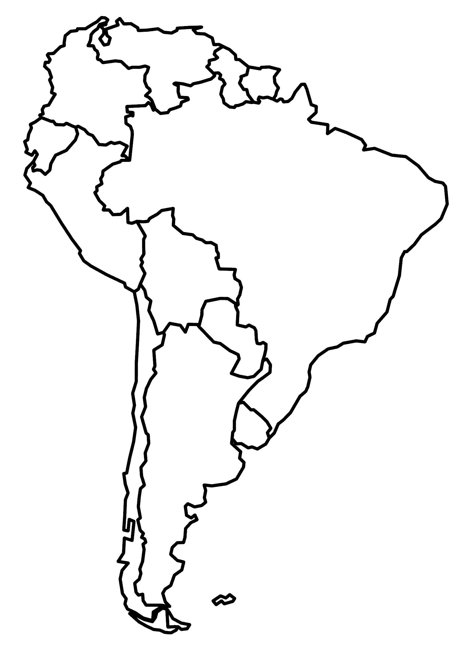 South America Blank Map And Country Outlines GIS Geography South America Blank Map And Country Outlines GIS Geography