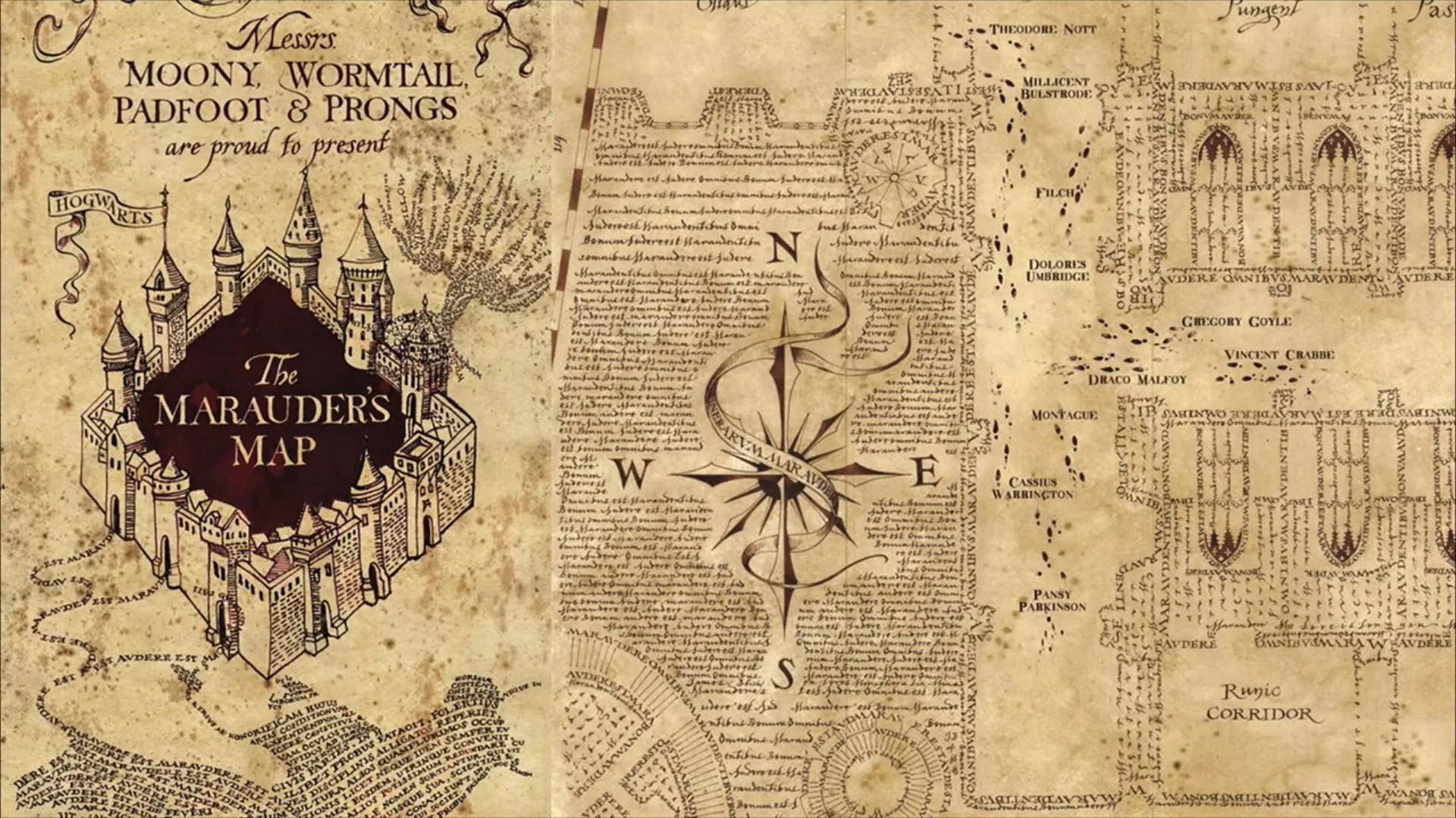 The Marauders Map Guide Wallpaper WallpapersOK