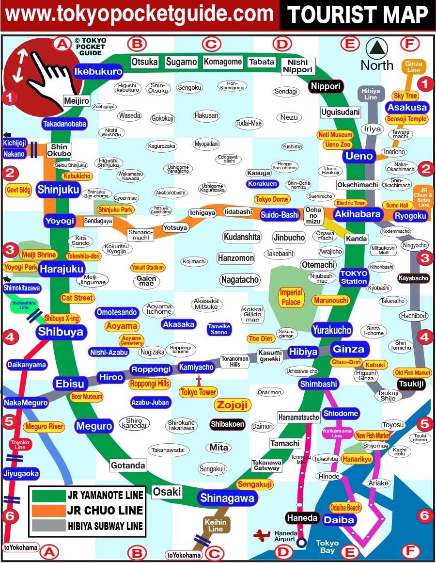 TOKYO POCKET GUIDE Tokyo Tourist Map In English With The Best Sightseeing Attractions
