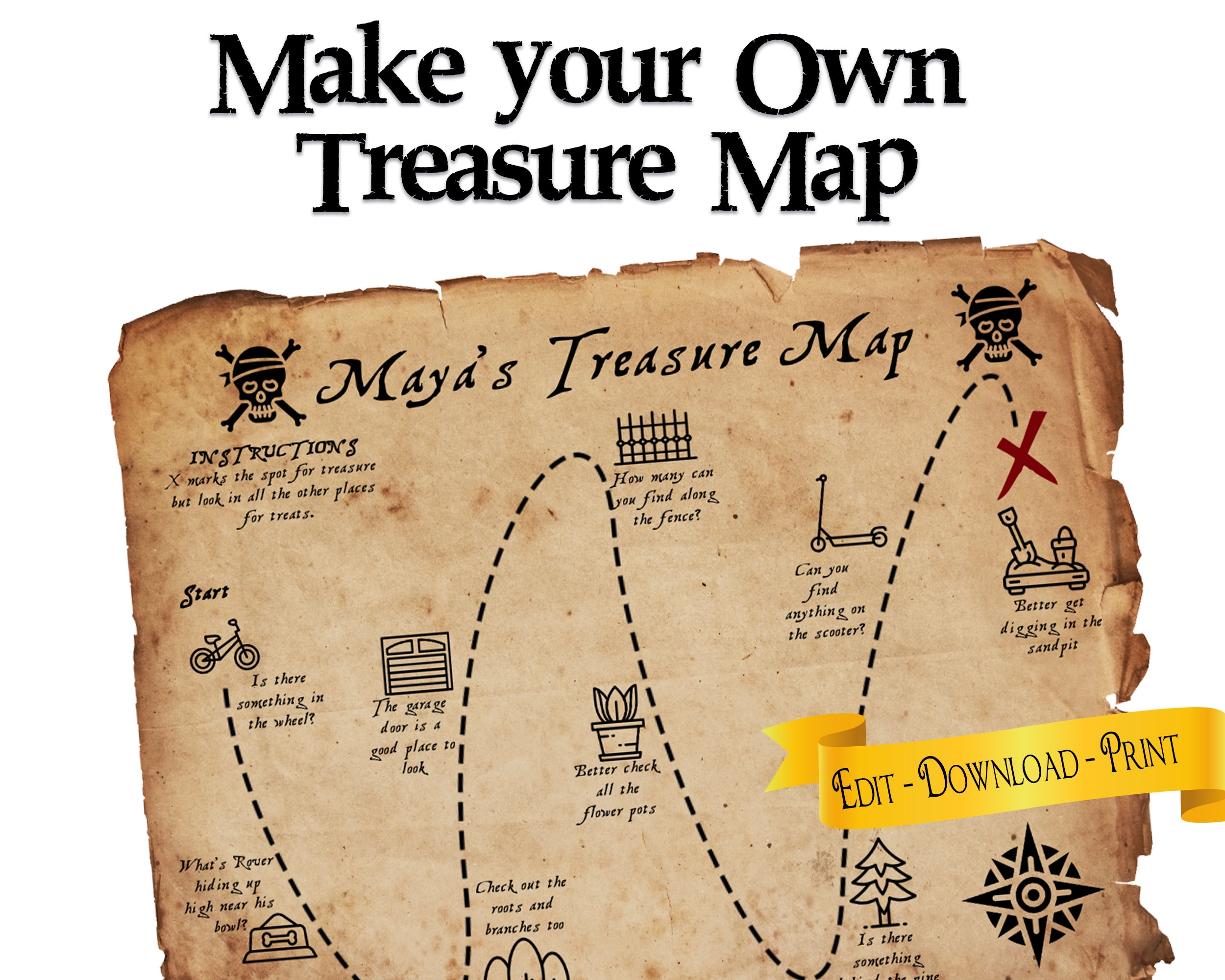 Free Printable Treasure Map Templates