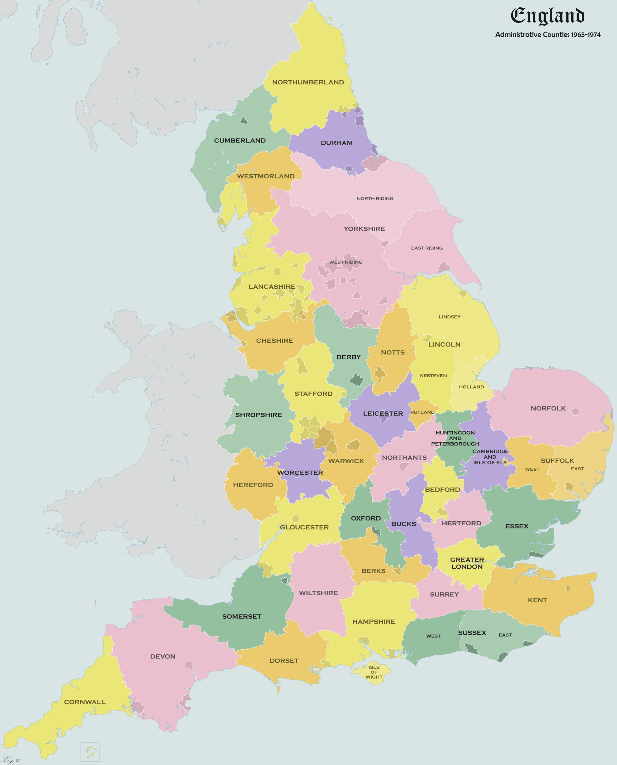 Printable Map Of England