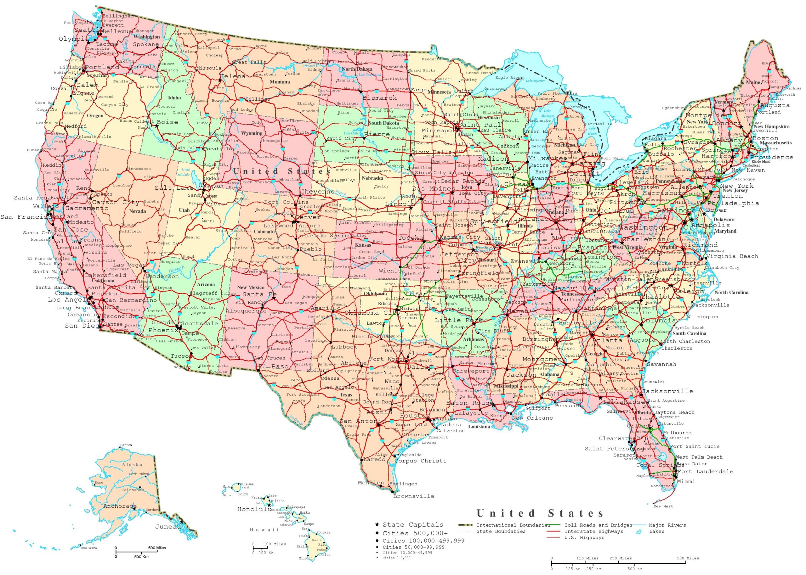 Maps Of United States Printable