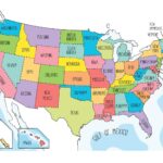 US Maps To Print And Color Includes State Names At 