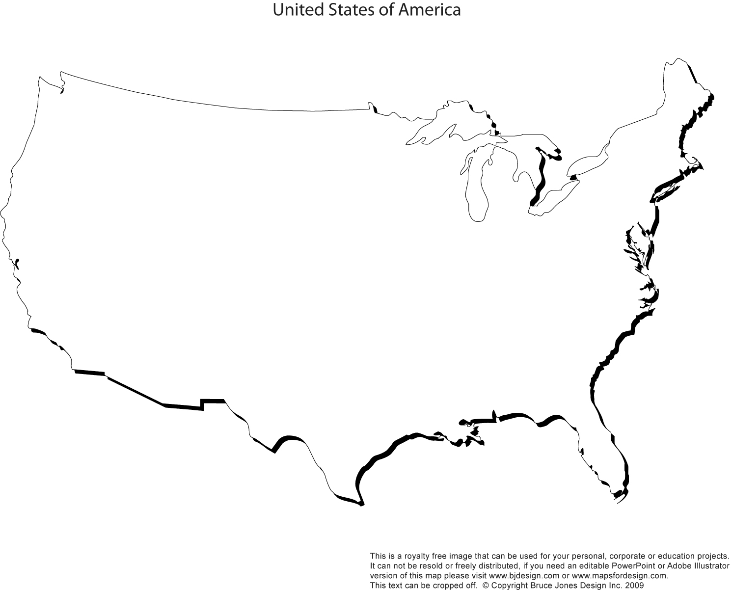 Free Printable Us Map Blank