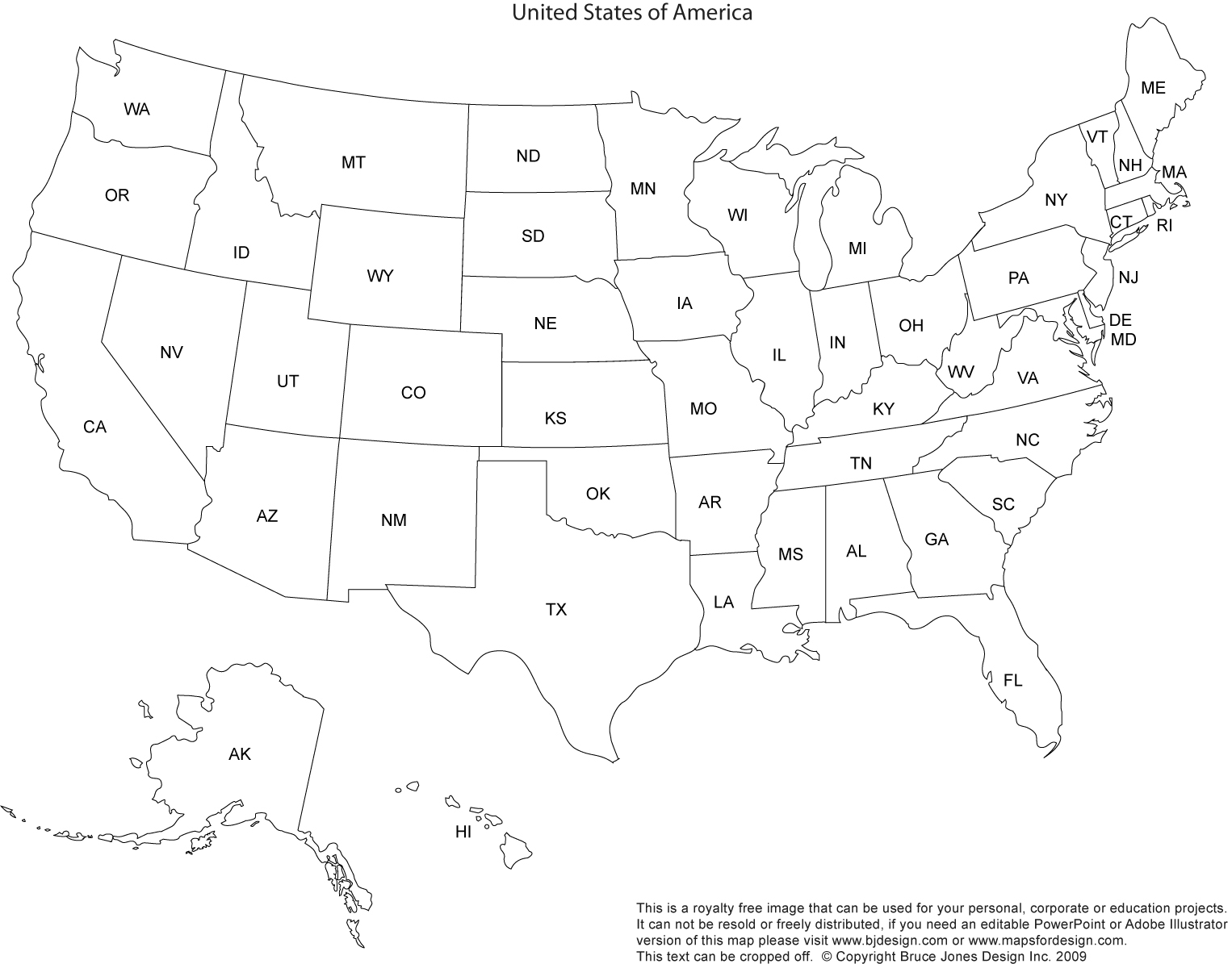 Printable Blank Map Of America Printable Blank Map Of America