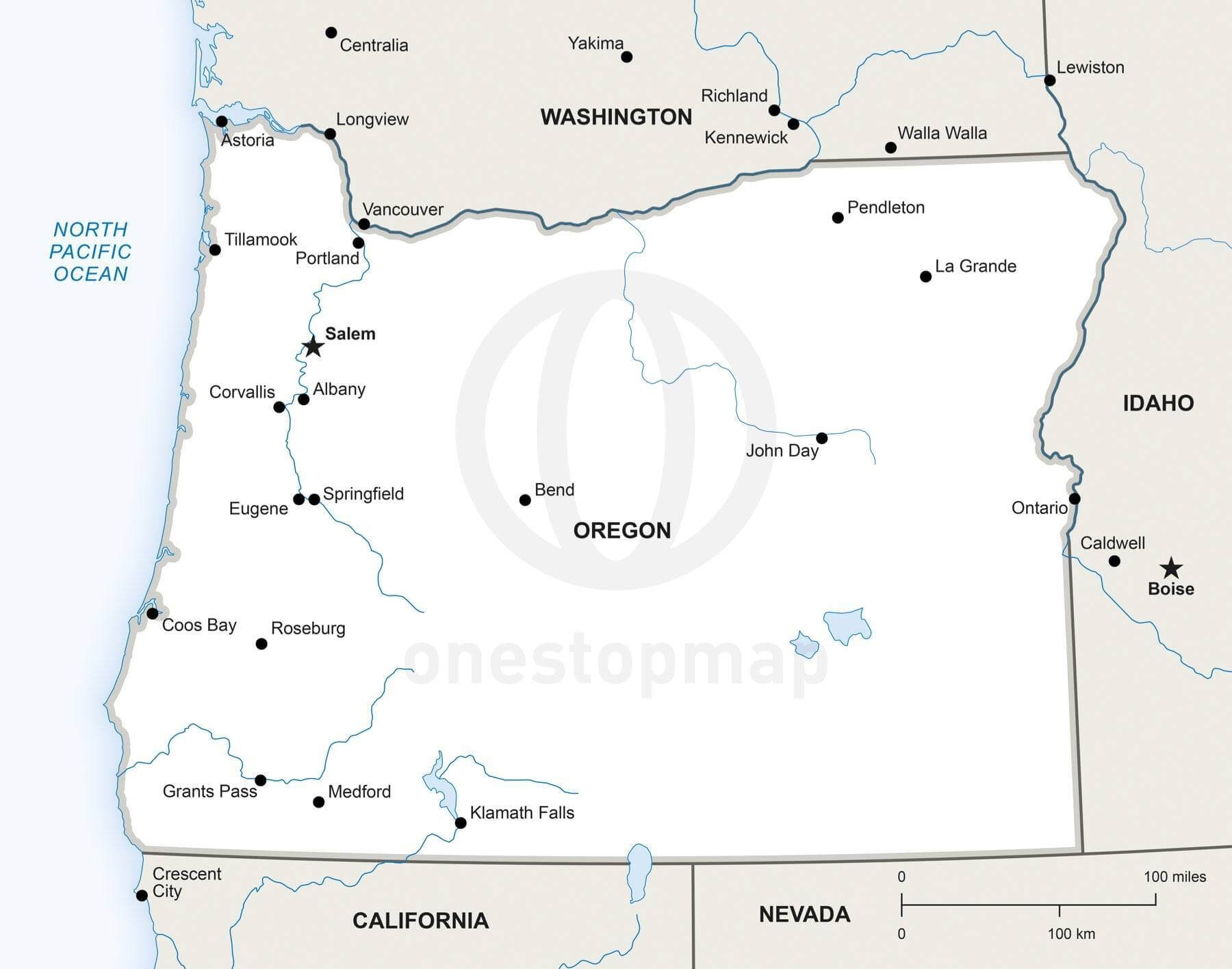 Oregon Map Printable